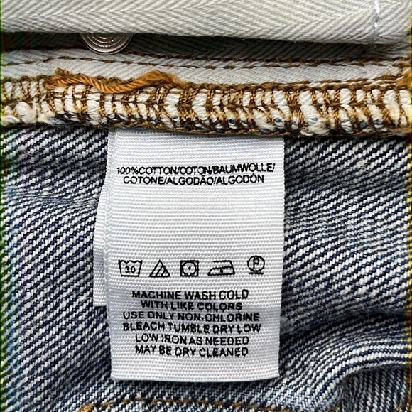 Free People Denim Cut Off Shorts Size 24 Frayed Hem - Picture 10 of 16